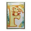 Poster Cheerful "F" With Monkey Poster Cheerful "F" With Monkey, 30X40 Cm, Dark Brown Wooden Frame, 230 Gsm Matte Paper