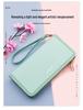 Men's Large Capacity Long Zipper Wallet Wristlet Clutch and Phone Bag