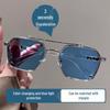 Double Beam Photochromic Anti-Blue Light Eyeglass Frames for Men & Women - Fits Myopia or Prescription Lenses