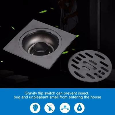 Shower Floor Drain Stainless Steel Square Floor Drain Strainer Home Anti-odor Drainer Bathroom Hair Catcher Hardware Accessories