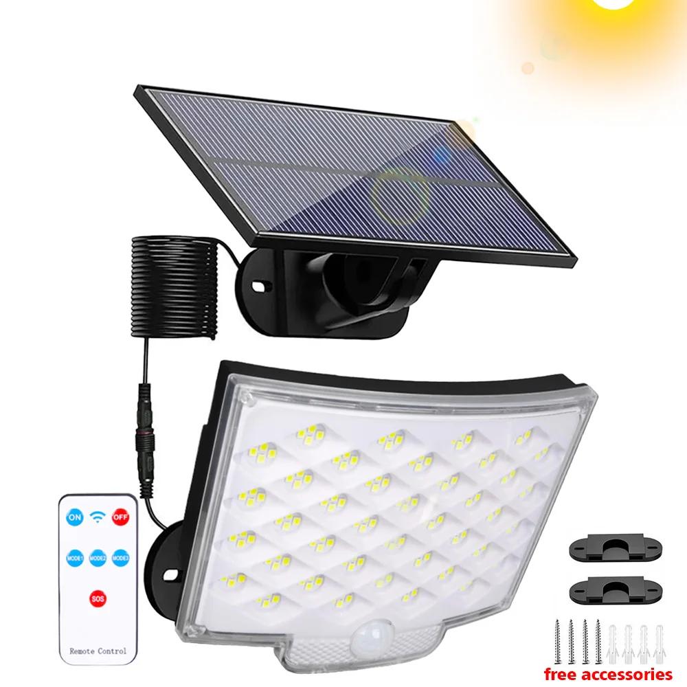 LED Solar Lights Outdoor Waterproof External Solar Lamp Motion Sensor Garden Lights Solar Power Sunlight Yard Wall Street Light