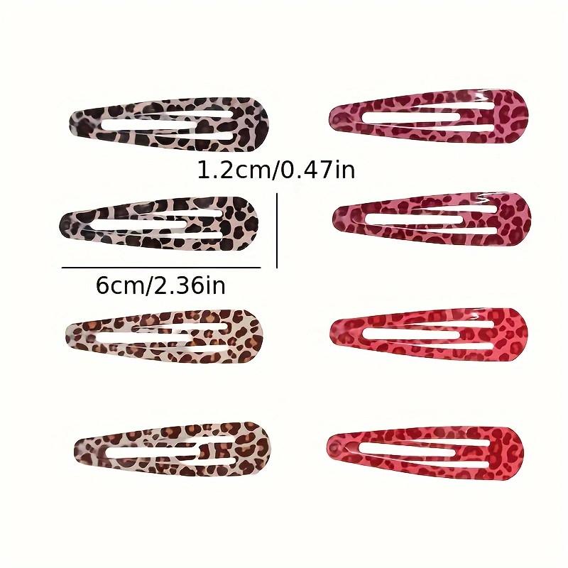8pcs/set Leopard Print Hair Clips for Women Girls Vintage Geometric Star BB Clips Bangs Hairpins Barrettes Hair Accessories Set