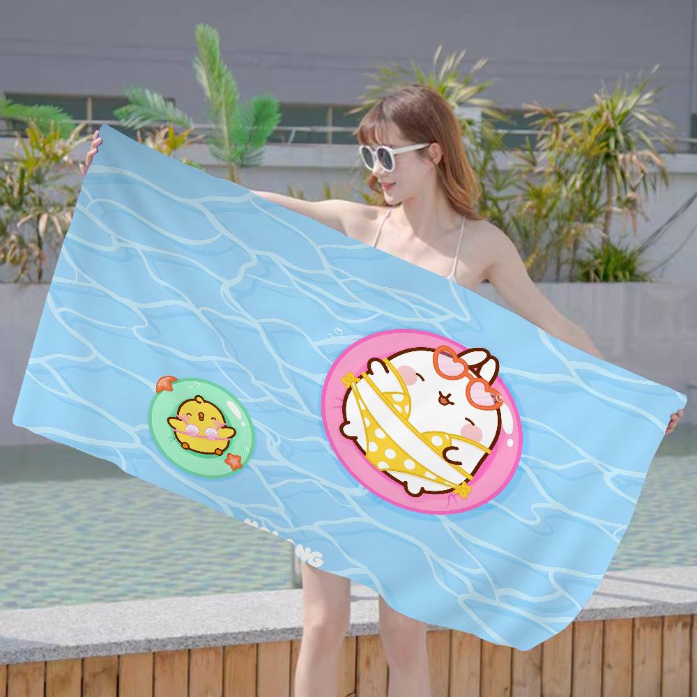 Character Molang Big Microfiber Beach Towels Quick Dry Towel Sand Beach Towels Pool Towel for Travel Swim Pool Yoga