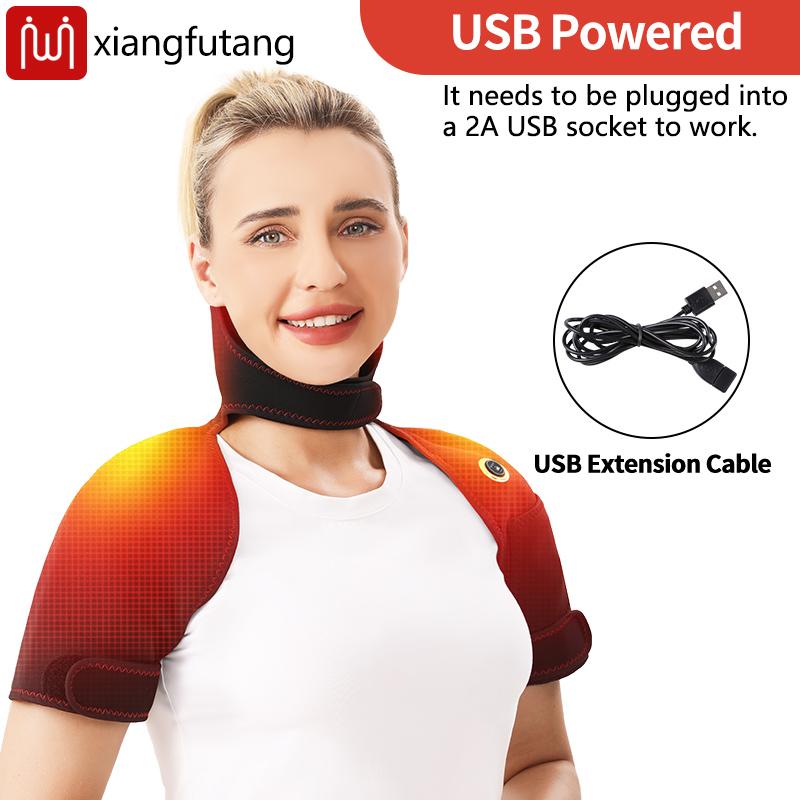 Heating Electric Shoulder Neck Pad Massager Multi Function Key Adjustment Heated Shawl Muscle Relaxation Cervical Massager