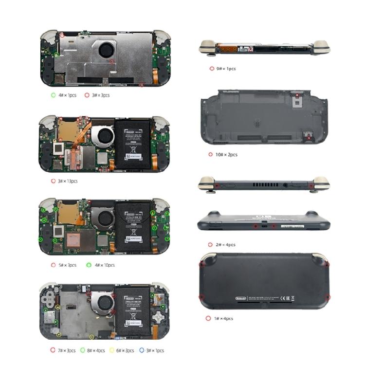 Ersatz-Komplettschraubensatz für NS Lite Gaming-Zubehör Spielkonsolen-Host Reparatur-Schrauben-Kit