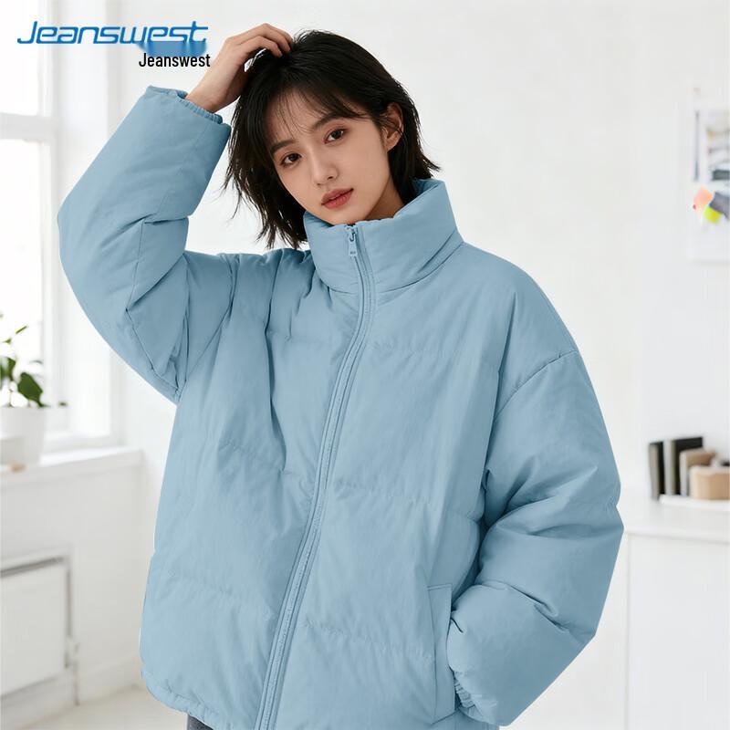 

Женская куртка-пуховик в стиле колледжа JEANSWEST со стойкой воротником 4XL