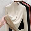 Wool Silk Bottoming Shirt Women's Autumn and Winter New Women's Clothing with Heating and Warmth Turtleneck Top, Piled and Thickened