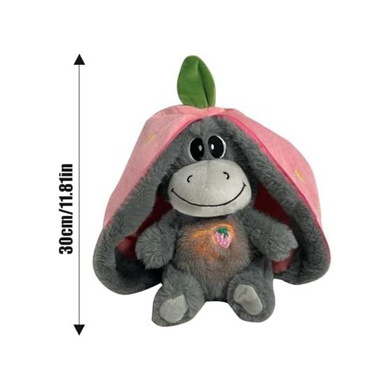 Relaxation Breathing Animal Soothing Music Doll Sleep Pet Plush Toy with Music and Light, Cute Stuffed Animal for Kids and Adults