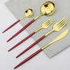 6Set/30Pcs Multicolor Cutlery Set Stainless Steel Dinnerware Set Knife Fork Spoon Flatware Sets Home Hotel Kitchen Party Tableware Set