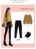 Women's High Waist Black Slimming Leggings, Plus Size Pencil Skinny Pants for Spring and Autumn