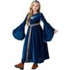 Kids Medieval Renaissance Princess Dress Halloween Costume Cosplay Stage Performance Gown