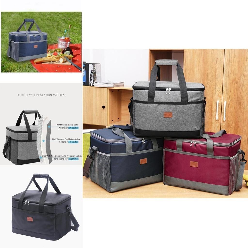 Large Capacity Thermal Lunch Box Bag 900d Frosted Oxford Cloth High Thickness Pearl Cotton Lining