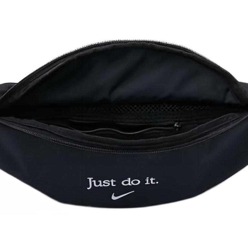 Nike Polyester Fanny Pack Regular Unisex Black With White Embroidery Casual BA5781-010