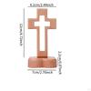 Catholic Wood Collection Wooden Standing Cross Statue for Home Shelf Table Decor