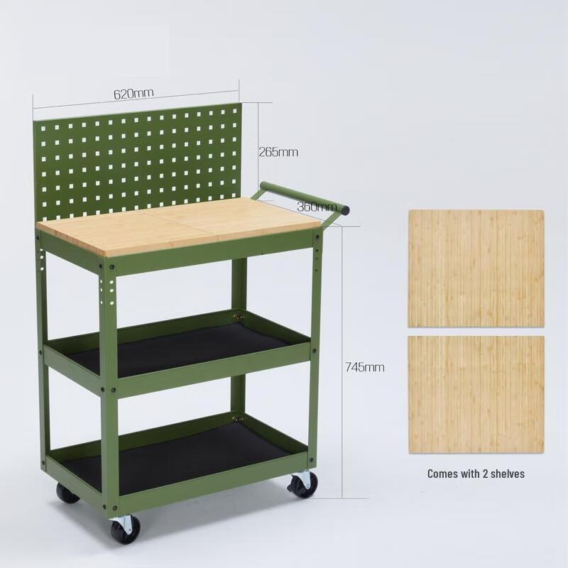 HANDUNYOU 3-Tier Workshop Tool Cart