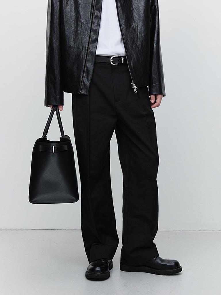 Deonseuteupomaen Wide Chino Slacks_Udpa5A304_Black