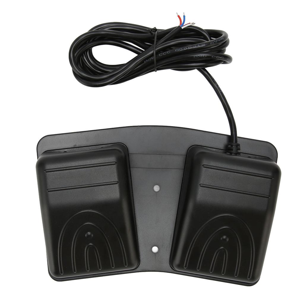 250V AC 16A Dual Foot Switch Pedal Self Locking Waterproof Dual Foot Operated Pedal Controller for Household Appliances