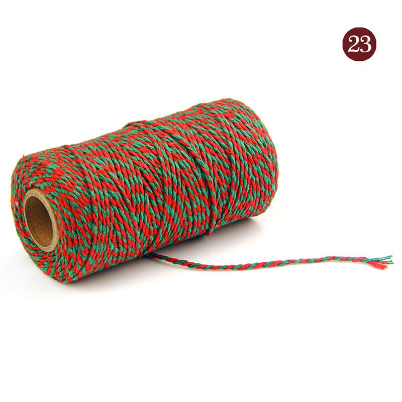 100 Meter 2 mm Baumwoll-Bäckerschnur, Baumwollkordel, Seil für Heimdekoration, handgefertigte Weihnachtsgeschenkverpackung, Basteln, DIY-Geschenkpapier