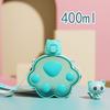 Adjustable Strap Cat Paw Water Bottle Cartoon Portable Kettle Convenient Plastic Straw Cup  Cycling