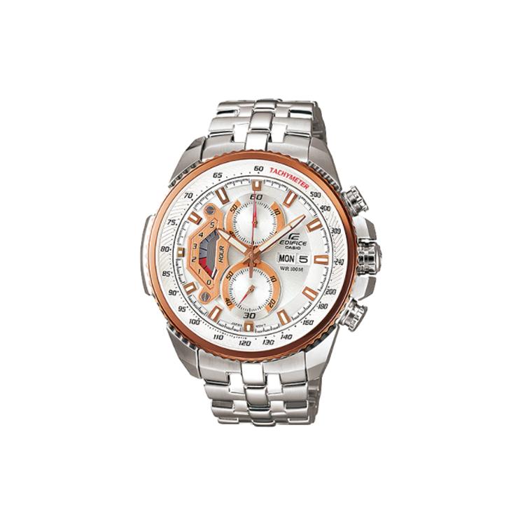 CASIO Men EDIFICE White Watch EF-558D-7AV EF-558D-7AV Silver