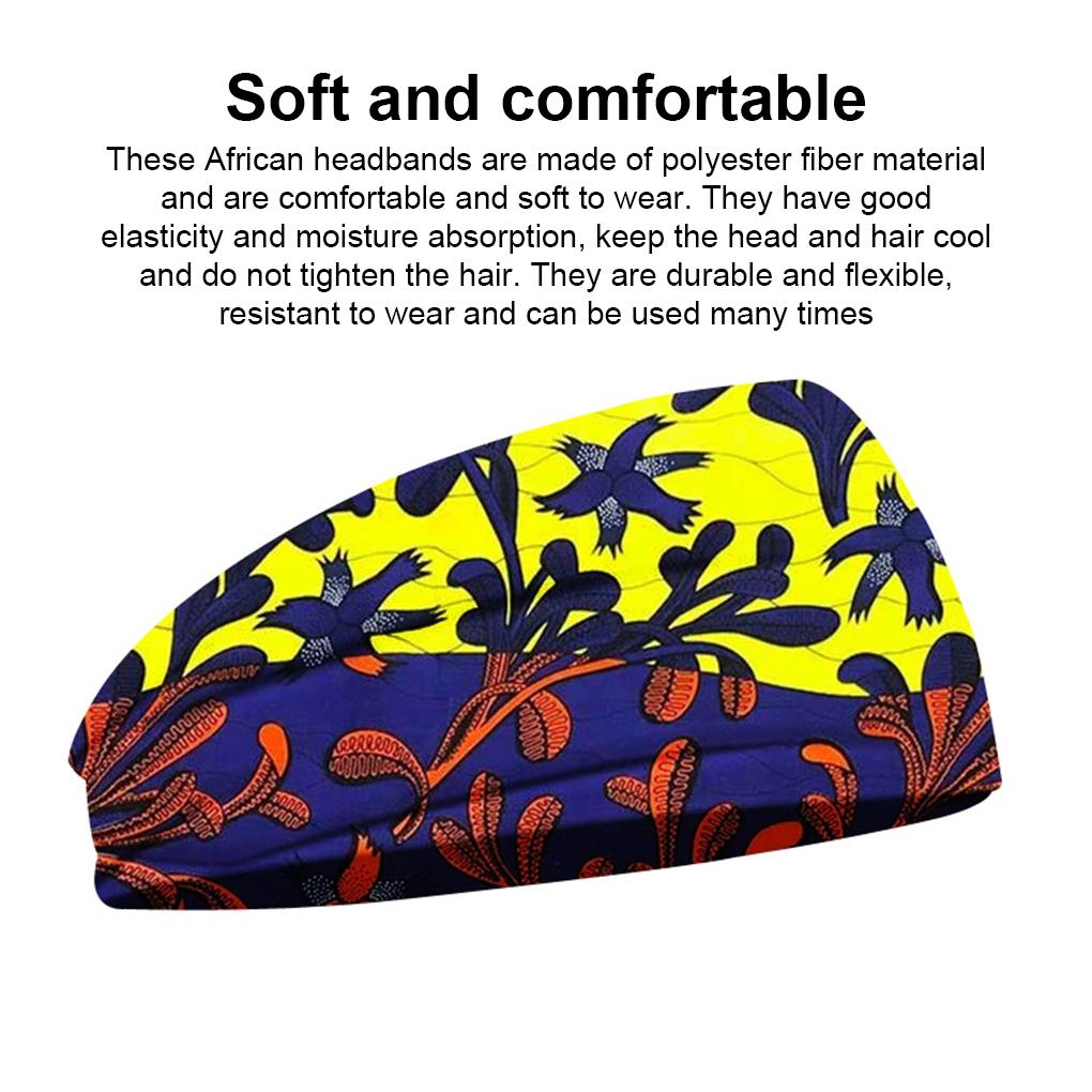 Stirnbänder Sport Geometrischer Blumendruck Vintage-Stil Kopfband Schweißband Kopfbedeckung Weichheit Wickel Yoga Fitnessstudio Laufen Frauen