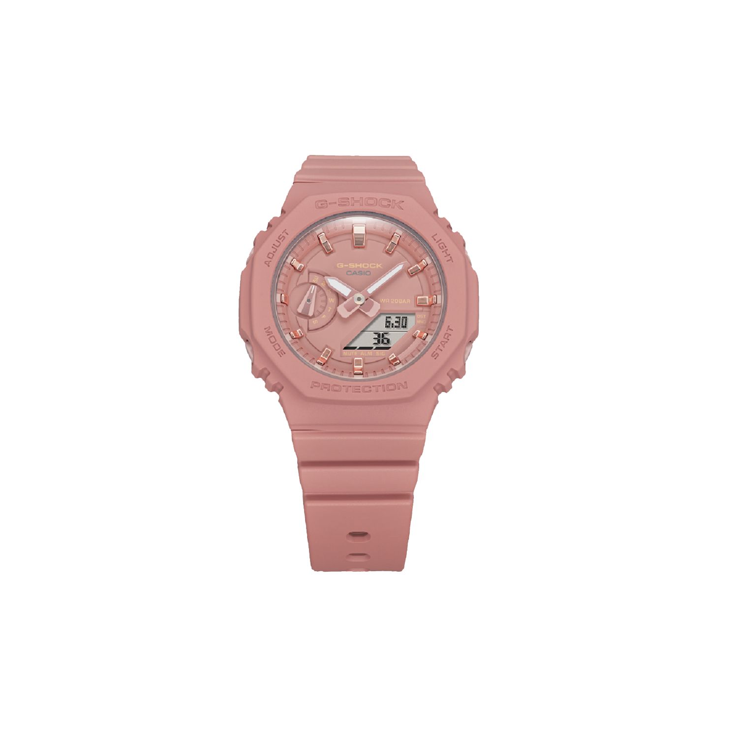 

Casio G-Shock Series Farmhouse Oak Carbon Fiber Core Protection Waterproof Shockproof Sports Quartz Movement Resin Strap Women watches GMA-S2100-4A2PR Brick Red