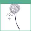 Blucome Dandelion Shape Brooches Beautiful Copper Cubic Jewelry Pins For Women Girls Clothes Scarf Hat Accessories Gifts