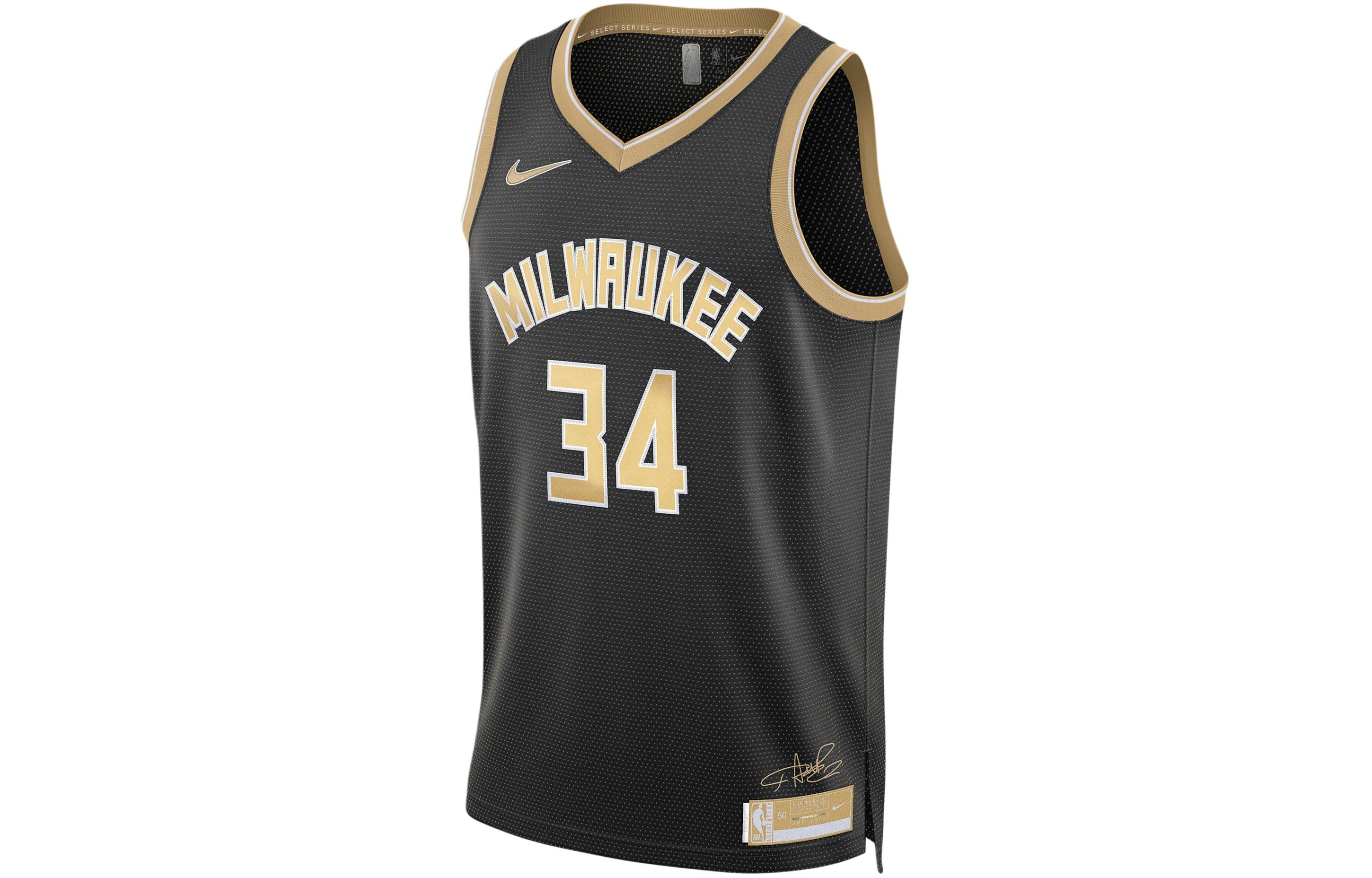 Nike Nba Mvp Giannis Antetokounmpo Milwaukee Bucks 2024 Select Series Dri Fit Swingman Jersey Black|L