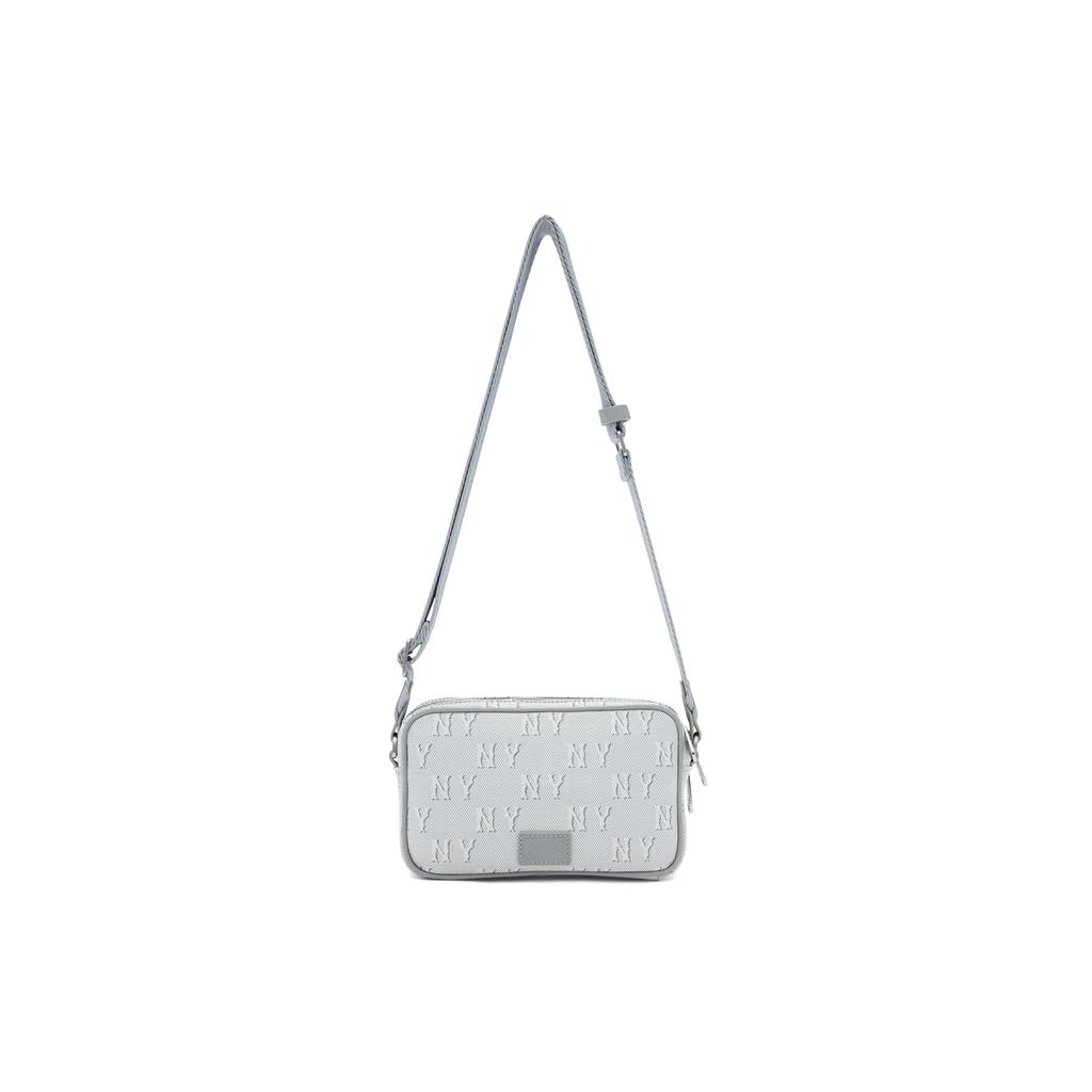 MLB 24FW New York Yankees Retro Floral Casual Versatile Cotton Polyester Tote Crossbody Shoulder Bag Unisex Bags Gray White 3ACRS014N-50CGL
