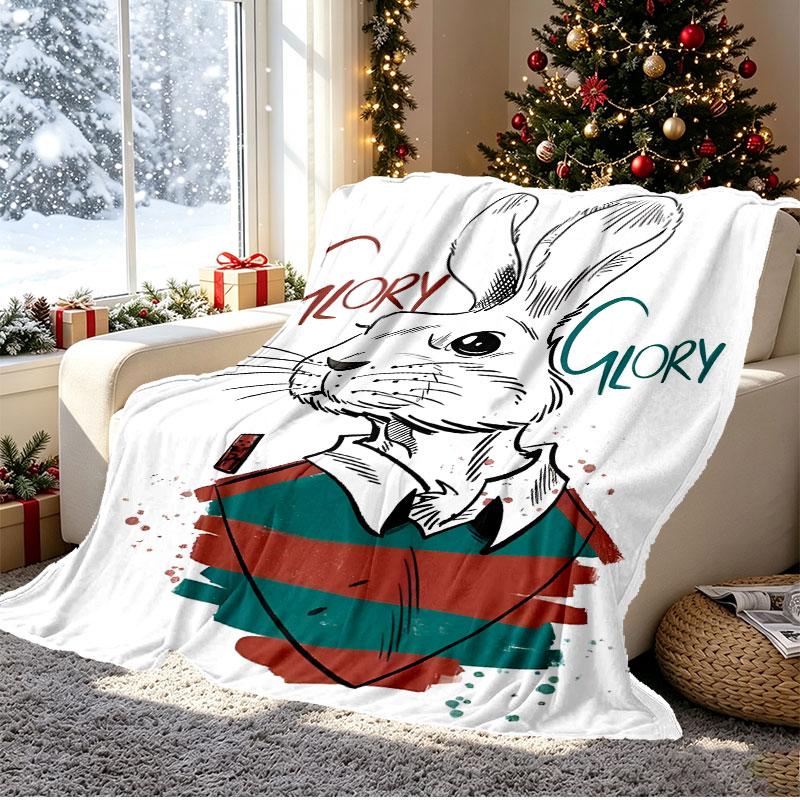 South Sydney Rabbitohs Pattern Blanket for Home Decoration, Bed, Sofa, Car Travel, Camping, Suitable for All Seasons, Birthday Christmas Gift