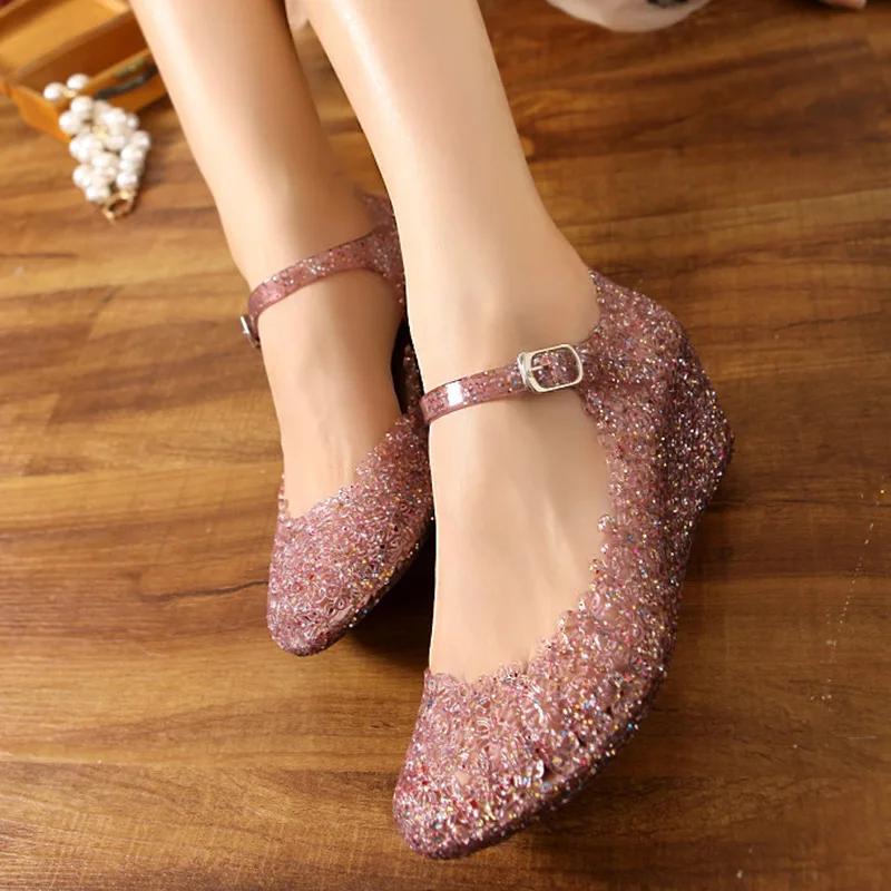Wedges Sandals Women Jelly Shoes Fashion Classic Incease Transparent Sandals Female Summer Shoes Woman Sandals