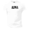 Alpha T-shirt Abbigliamento Palestra Bodybuilding Allenamento Workout Esercizio Muscoli Top