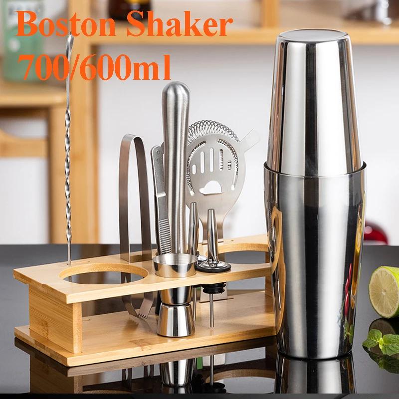Nerezová sada na koktejly Míchačka Barman sada Cobbler Boston Shaker Barová sada Nástroje Jigger Míchačka Muddler Nalévátko Lžíce