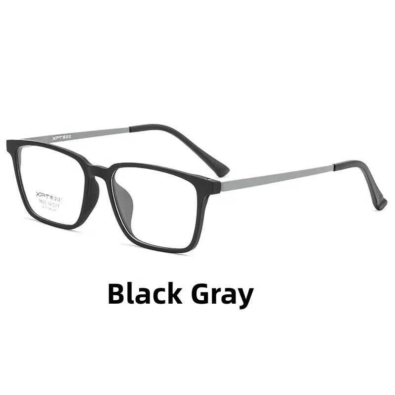 Fashion Eyewear Retro Square Titanium TR90 Large Size Eyeglasses Frame Men Women Anti Blue Light Anti Radiation Glasses 9822