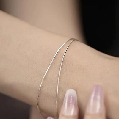 Simple Classic Couples Bracelets For Men Women Thin Snake Bone Chain Hip-Hop Trendy Bracelet Party Jewelry Accessories Gifts