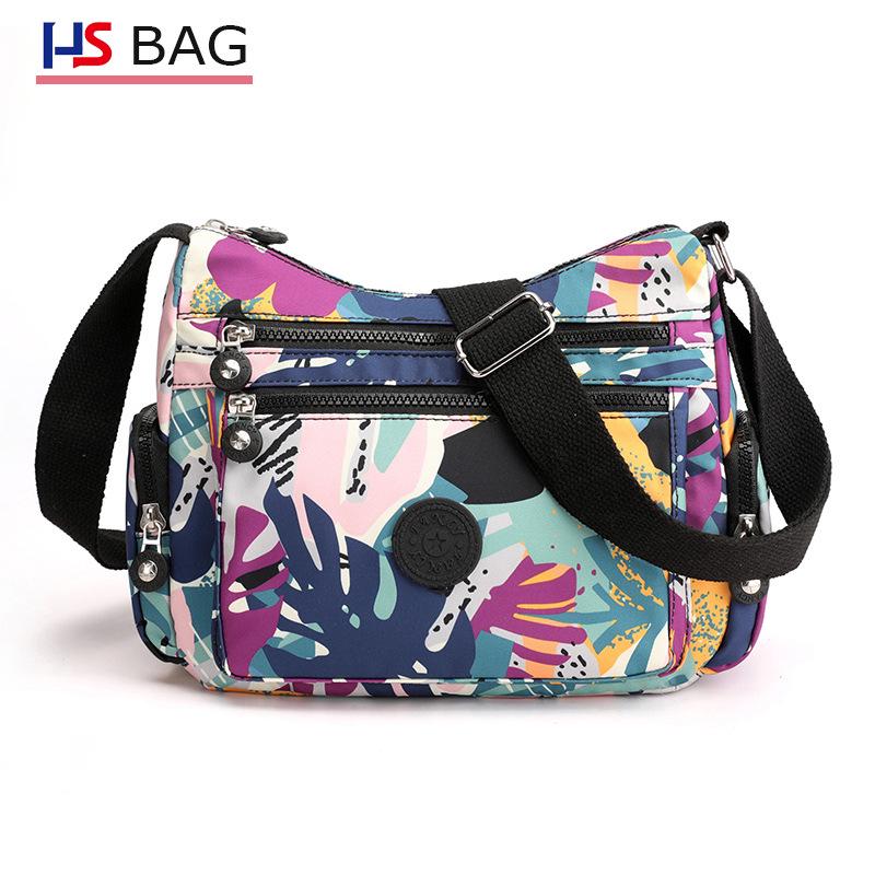 Women's Water-Repellent Nylon Crossbody Bag - Large Capacity Casual Outdoor Shoulder Backpack