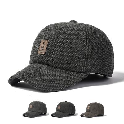 Кепка для батька Осінь Зима Кепка середнього віку Кепка для старих Шапка для захисту вух Зимова чоловіча зимова кепка Бейсболка