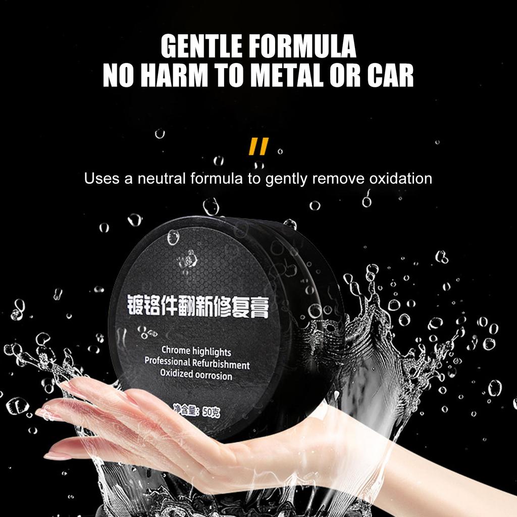Car Chrome Cleaner Automotive Tarnish Remover Repair Agent Automotive Maintenance Care Repair Cream For SUVs RV Motorcycles