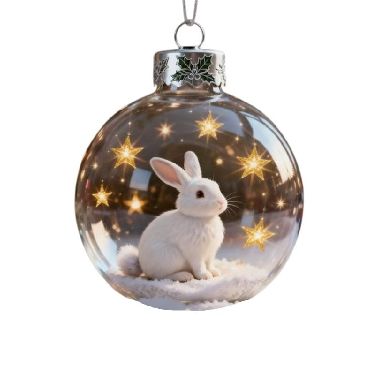 Christmas Wildlife Acrylic Ornament Set Efficient Shatterproof Decors Feature Detailed Animal Silhouettes Designs