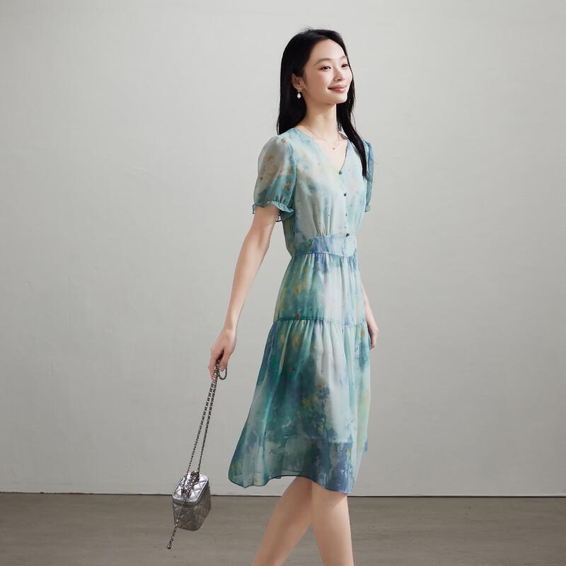 SOFSIL V-neck Printed Dress XL