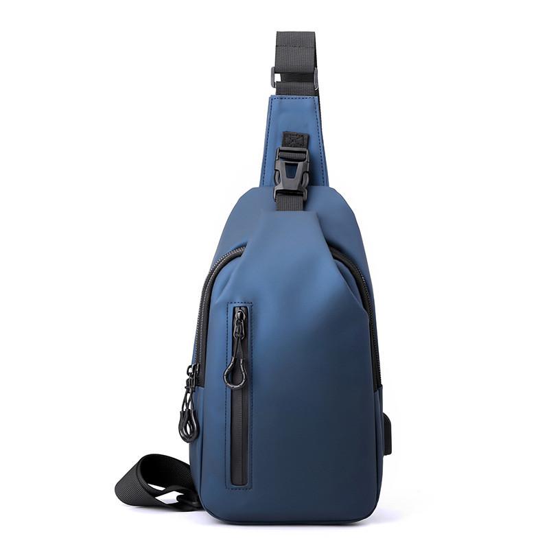 Mens Leather Material Crossbody Bag With Waterproof Design For Daily Use