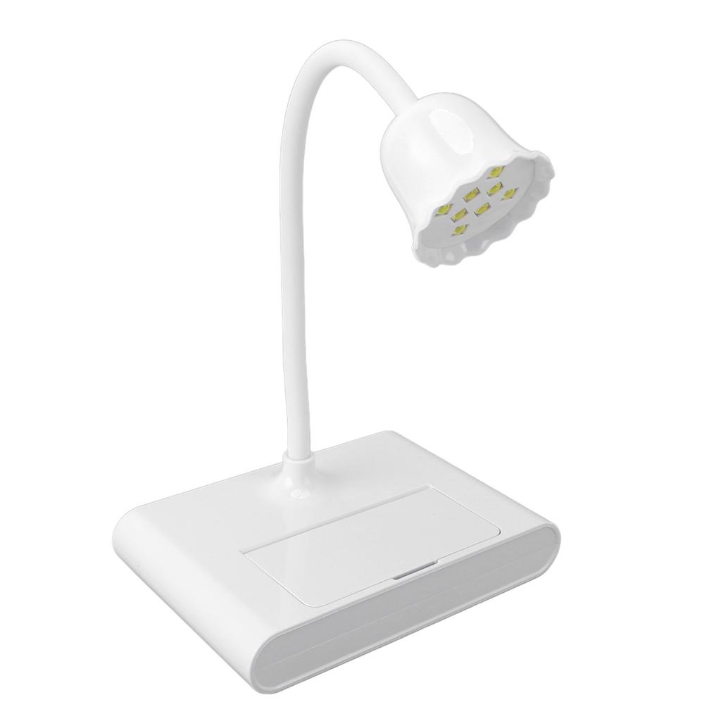 UV Light Gel Nails 8 LED 20W 360 Degree Adjustable Angle 60S Timing Desk Lamp for Nail Gel Curing with Mirror Plug in