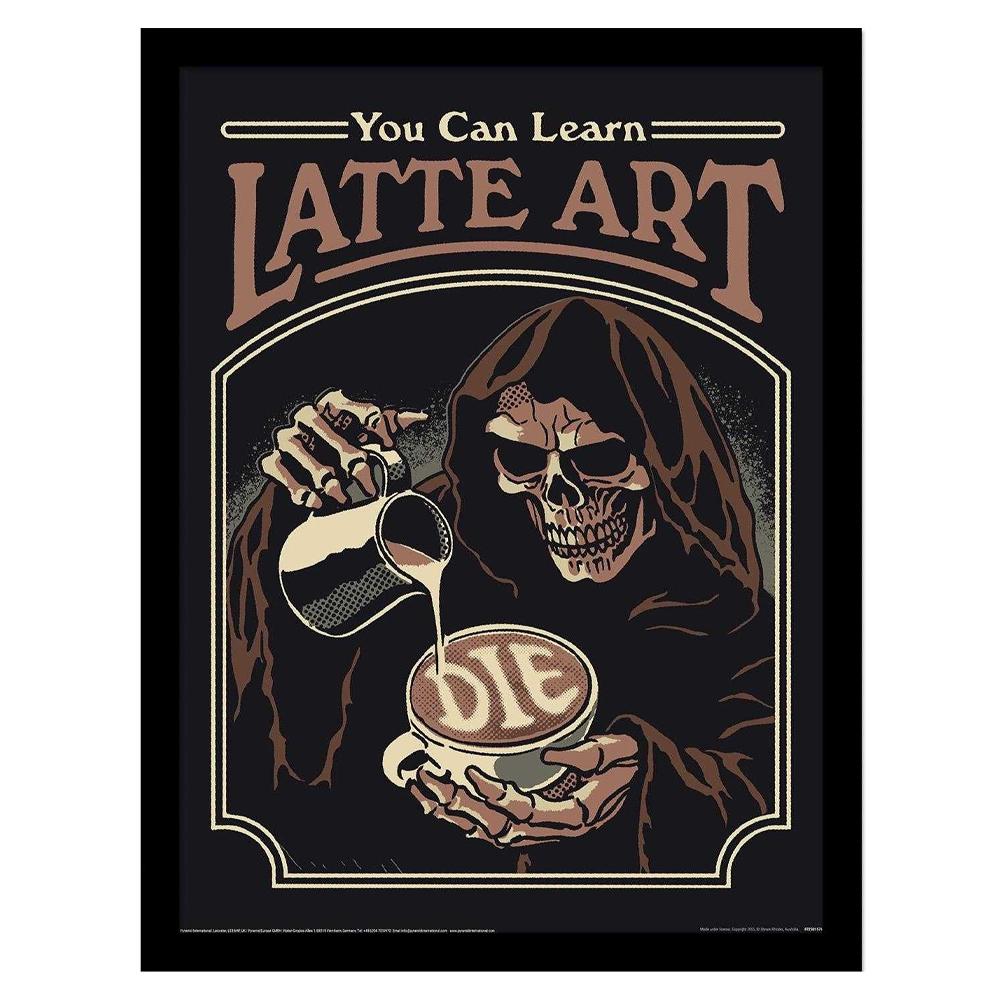 Steven Rhodes You Can Learn Latte Art Framed Poster