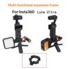 Camera Expansion Housing Case Cage Bracket for Insta360 Luna Ultra Universal Accessory Mount for Vlogger Outdoor Shooting