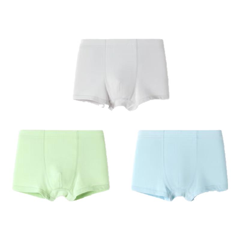 Balabala Boys' Solid Cotton Boxer Briefs 3-Pack