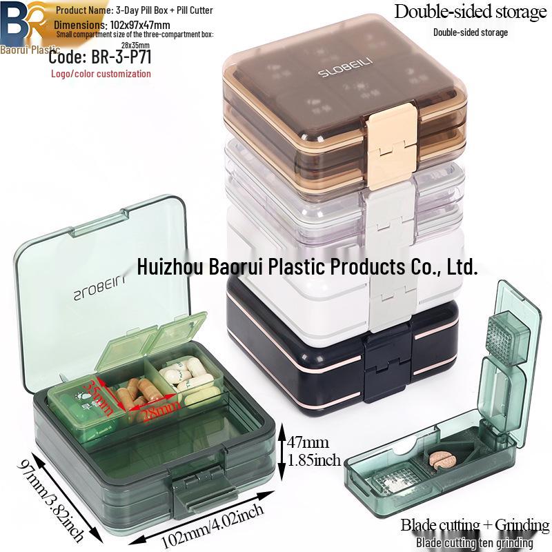 7-Day Round Petal Pill Box: Compact 7-Grid Medicine Organizer for Travel