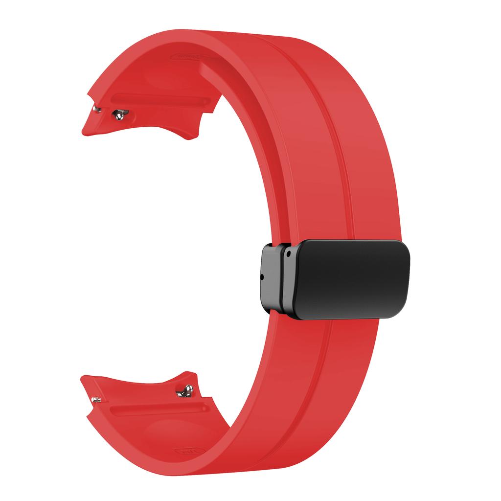 Magnetische D-gesp Siliconen Band Voor Samsung Galaxy Watch 6 5 4 Serie Sportband Voor Galaxy Watch 45 44 40/Classic 47 46 43 42
