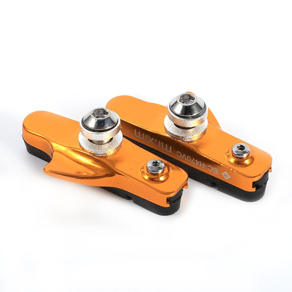 2 x Plăcuțe de frână în stil sertar din aliaj de aluminiu pentru biciclete(de aur)