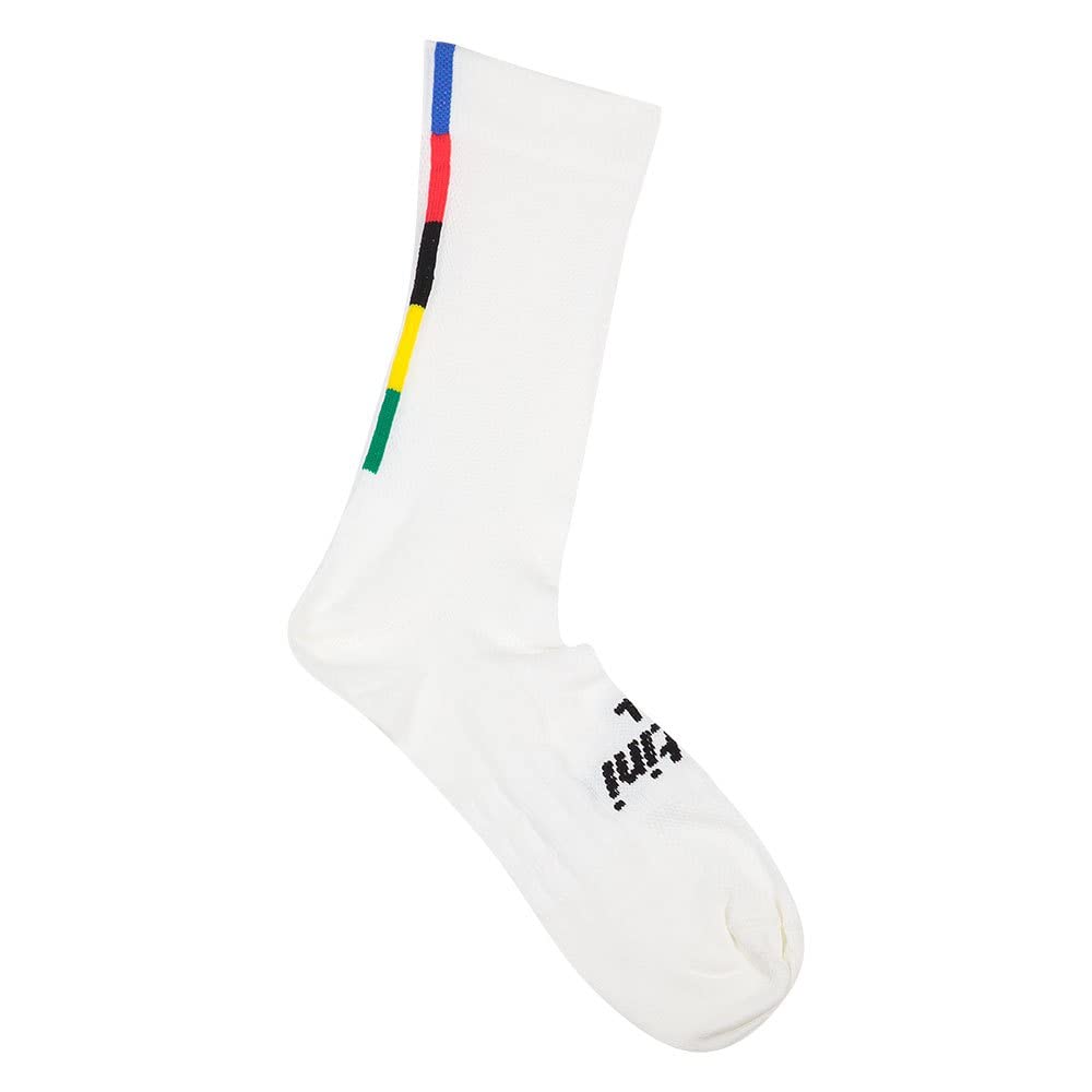 

Santini UCI Official High Profile Cycling Socks, White/Arcenciel