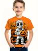 Terror Halloween Theme Graphic 3D Print T Shirts for Unisex Fashion Trend Casual Holiday Gifts Outdoors Short Sleeve O-Neck Tops